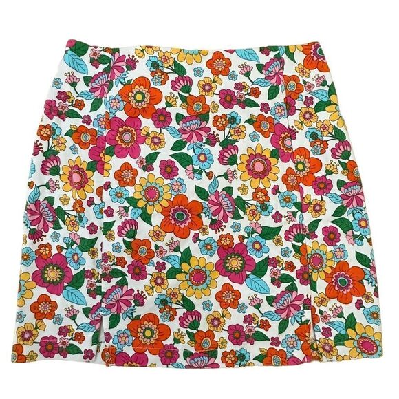 Love on a hanger ~ bright floral skirt ~ size 7 - Picture 1 of 9